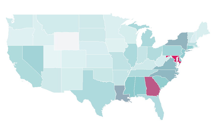 Affinity by region — Amerie, United States