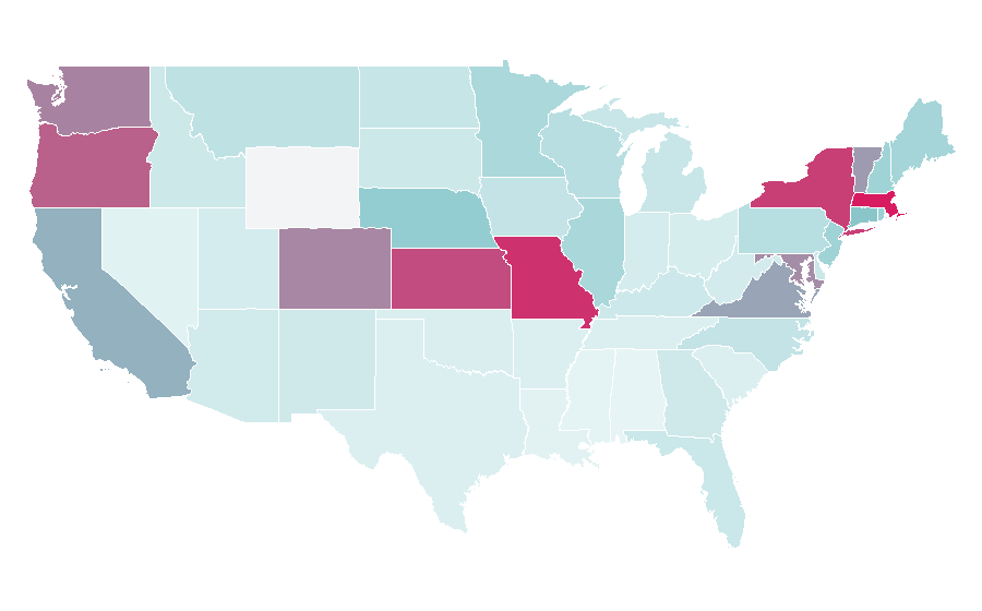 Affinity by region — Amnesty International, United States