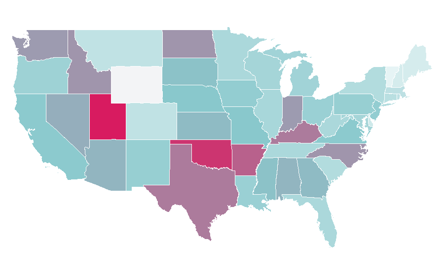Affinity by region — Among Us, United States