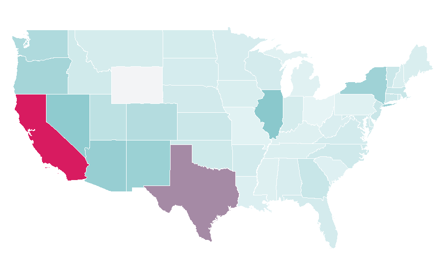 Affinity by region — Amores perros, United States