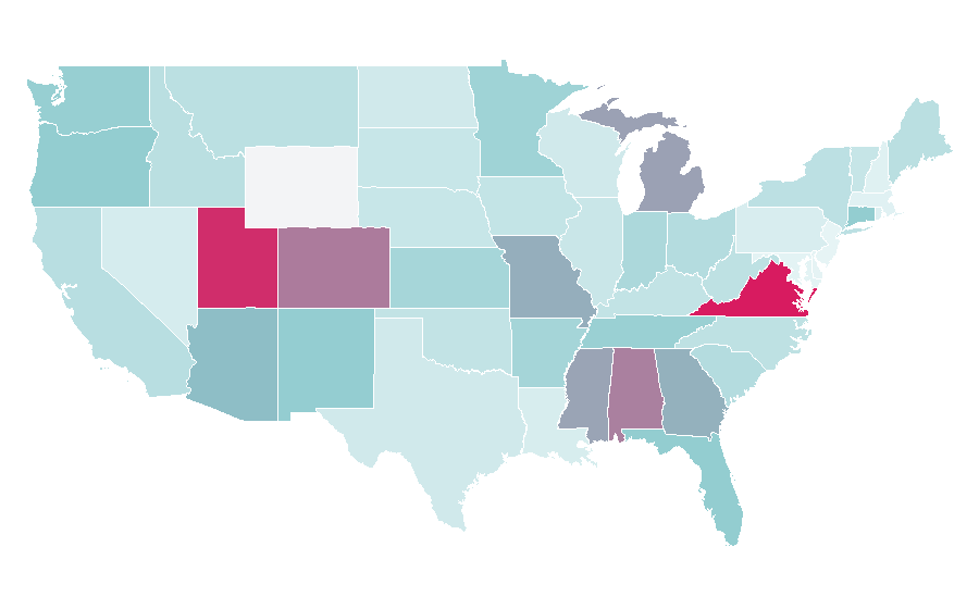 Affinity by region — Amphitheatre, United States