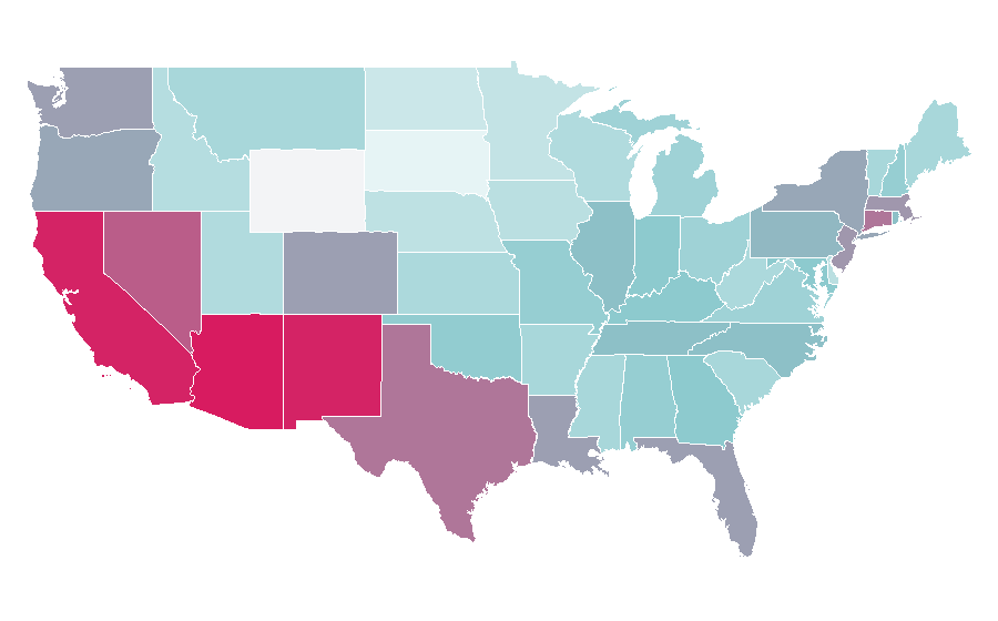 Affinity by region — Amy Winehouse, United States