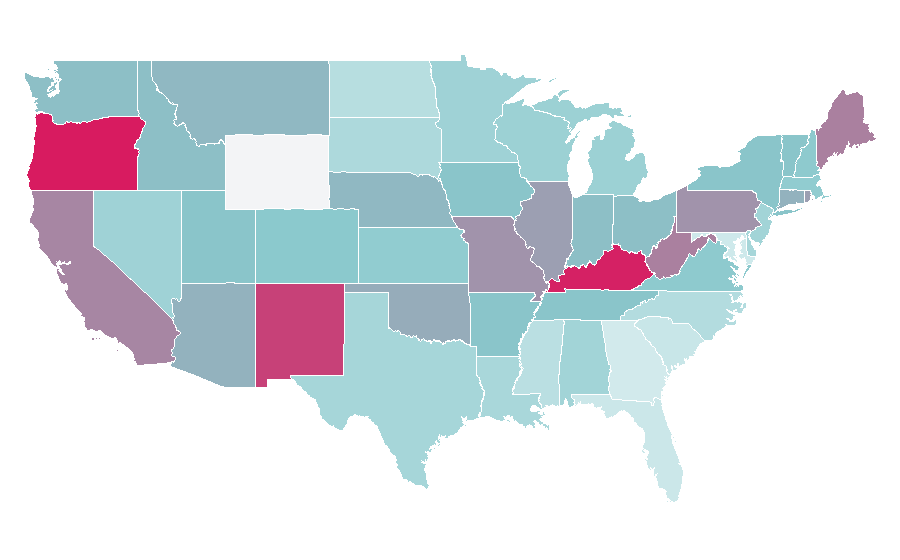 Affinity by region — An American Werewolf in London, United States