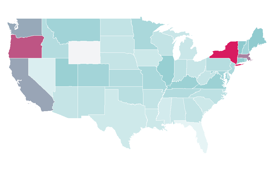 Affinity by region — An Education, United States