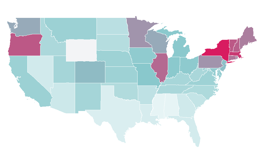 Affinity by region — Ana Gasteyer, United States