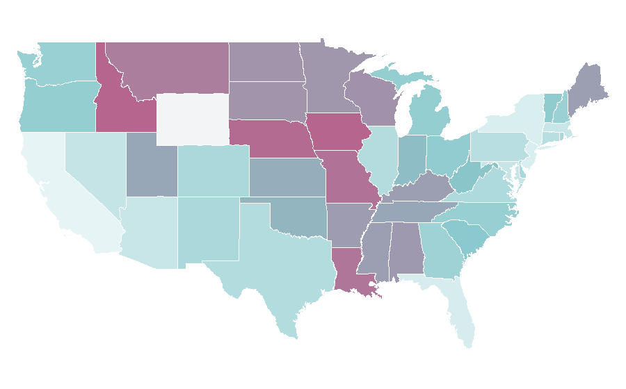 Affinity by region — Ana White, United States