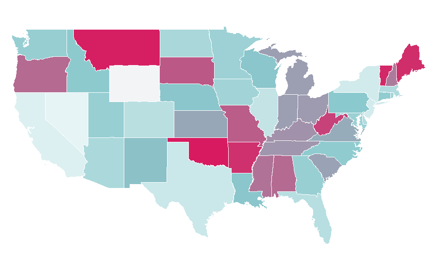 Affinity by region — Ancestry.com, United States