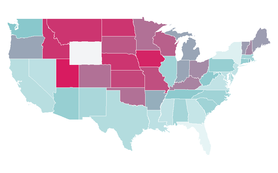 Affinity by region — Anchorman 2: The Legend Continues, United States