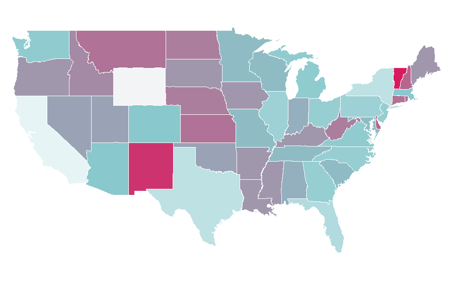 Affinity by region — Andalusian classical music, United States