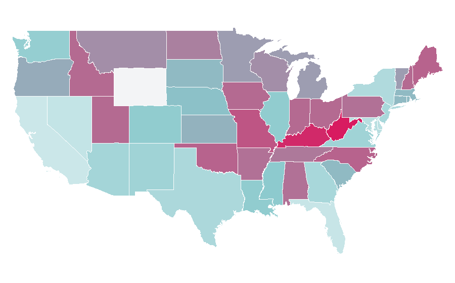 Affinity by region — Andre the Giant, United States