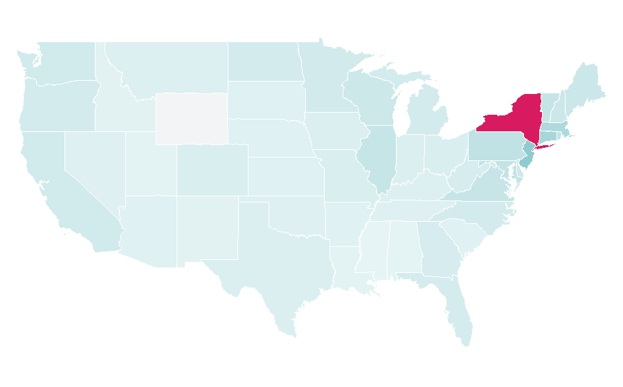 Affinity by region — Andrew Cuomo, United States