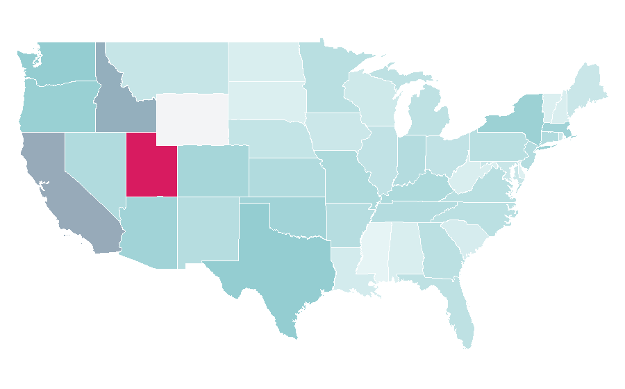 Affinity by region — Andrew Garfield, United States