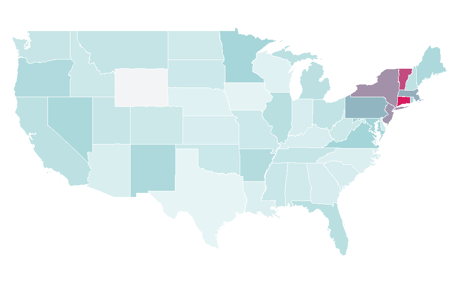 Affinity by region — Andrew Napolitano, United States