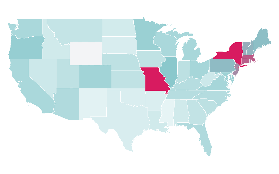 Affinity by region — Andy Cohen (television personality), United States
