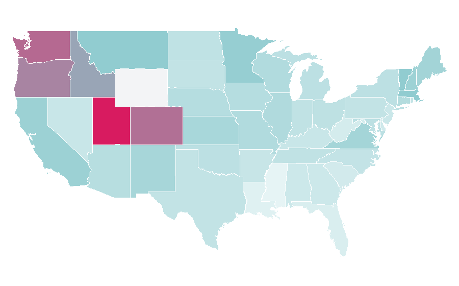 Affinity by region — Andy Weir, United States