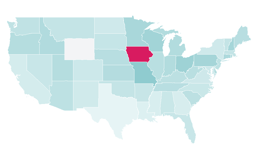Affinity by region — Andy Williams, United States