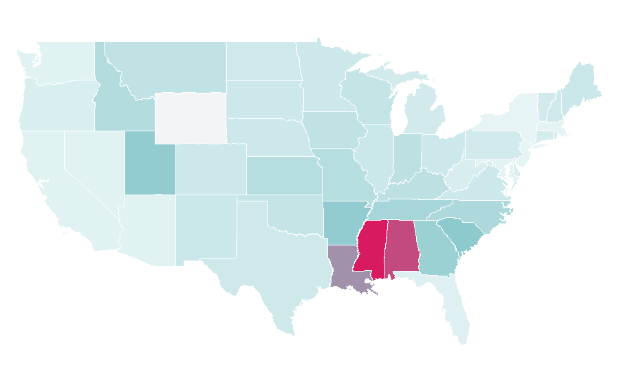 Affinity by region — Angels & Demons, United States