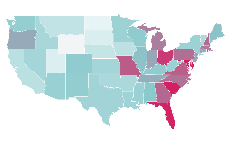Affinity by region — Angie's List, United States