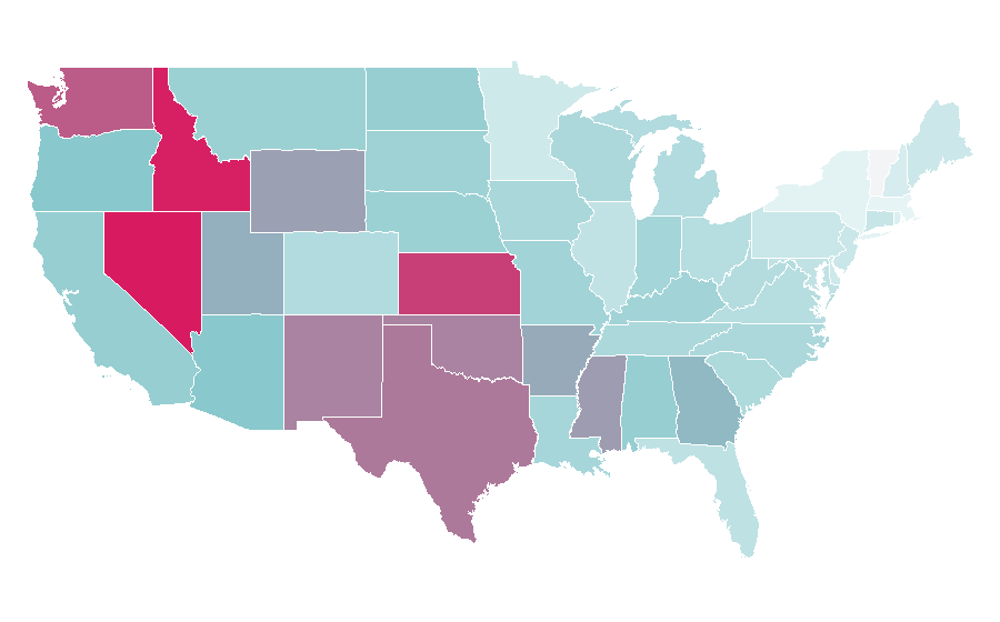 Affinity by region — Angry Birds 2, United States