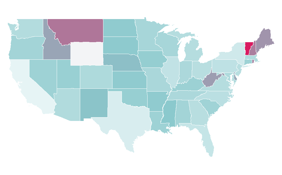 Affinity by region — Animal ethics, United States