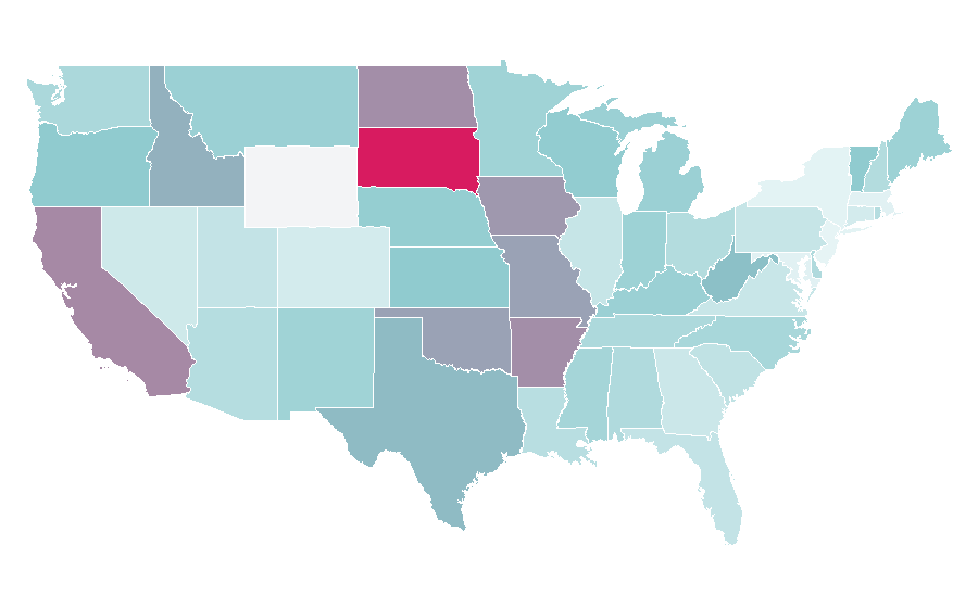 Affinity by region — Animal feed, United States