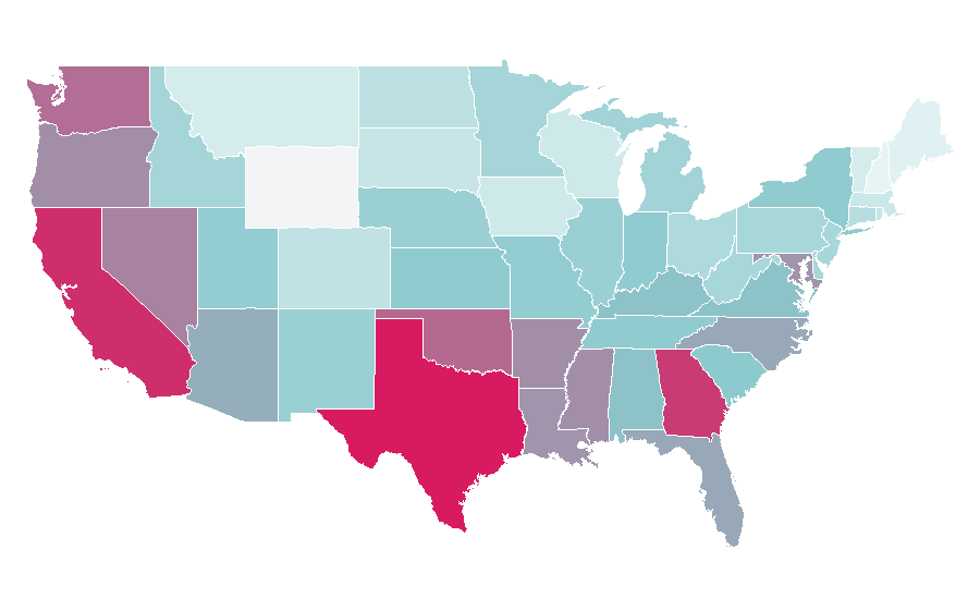 Affinity by region — Animated series, United States