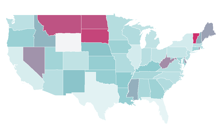 Affinity by region — Animated sitcom, United States