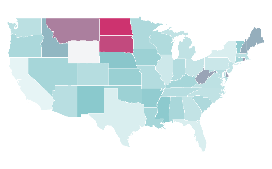 Affinity by region — Anime and manga fandom, United States
