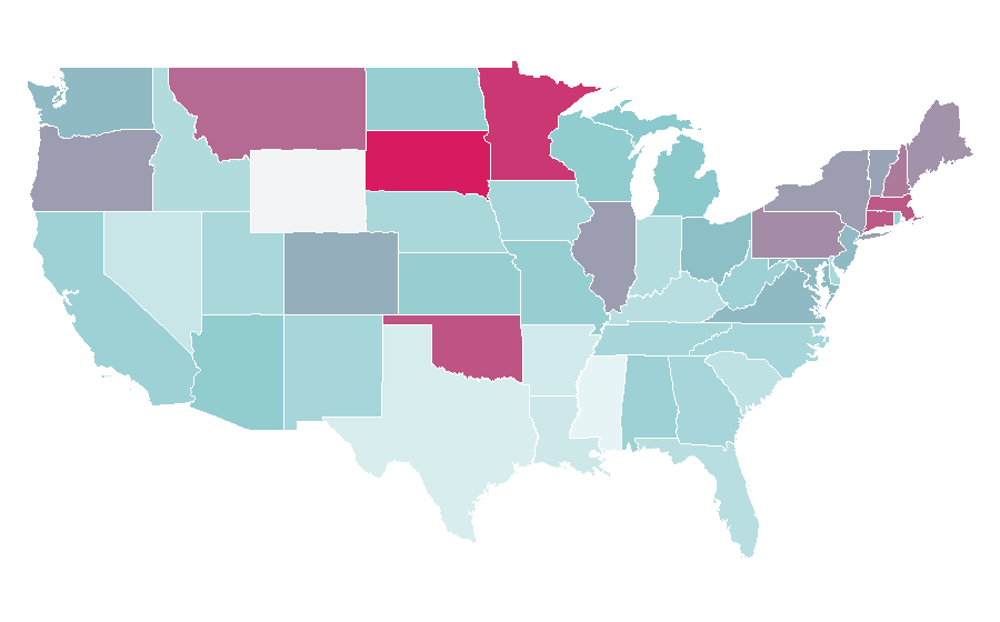 Affinity by region — Ann Coulter, United States
