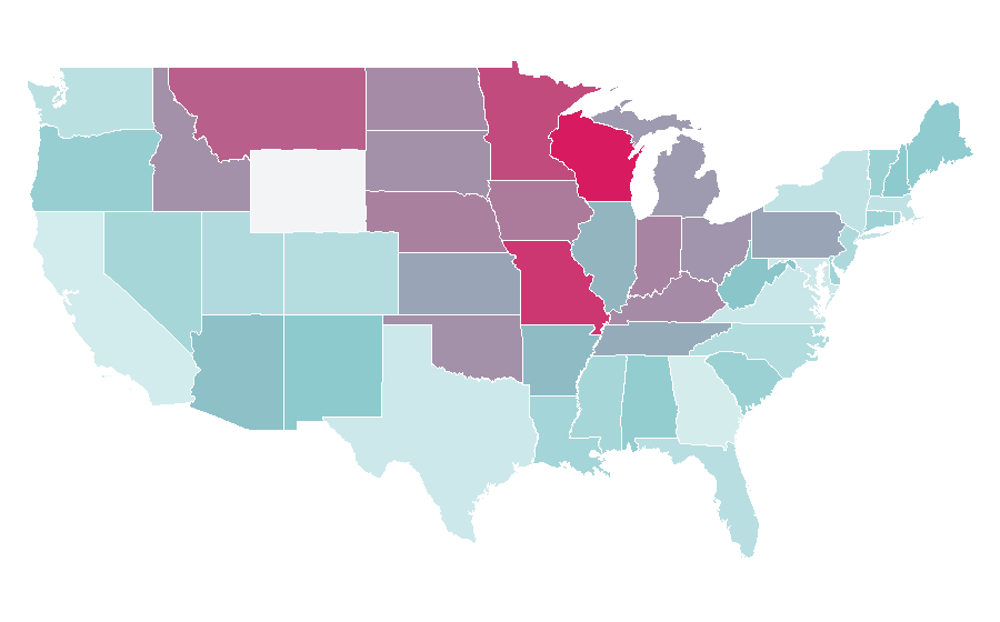 Affinity by region — Ann-Margret, United States