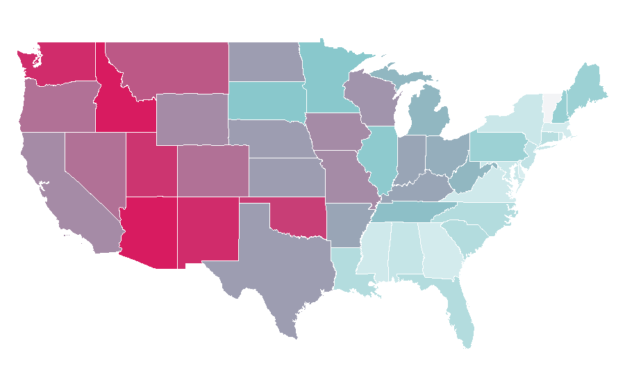 Affinity by region — Anna Faris, United States