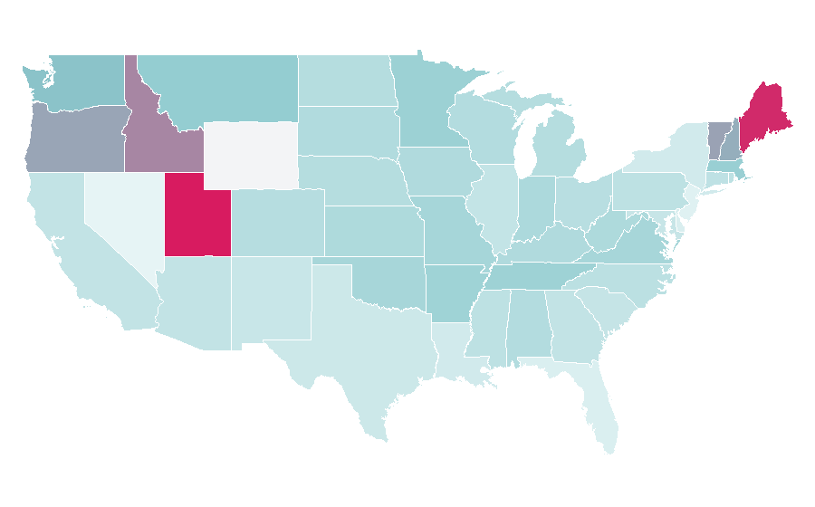 Affinity by region — Anne of Green Gables, United States