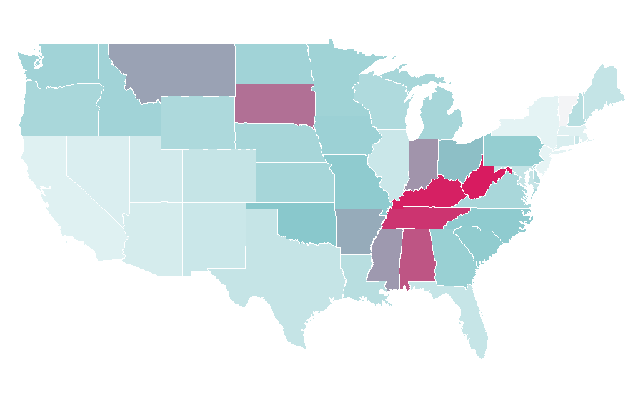 Affinity by region — Anne Wilson, United States