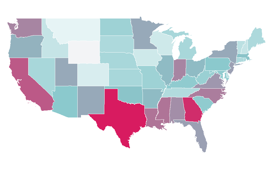 Affinity by region — Ant, United States