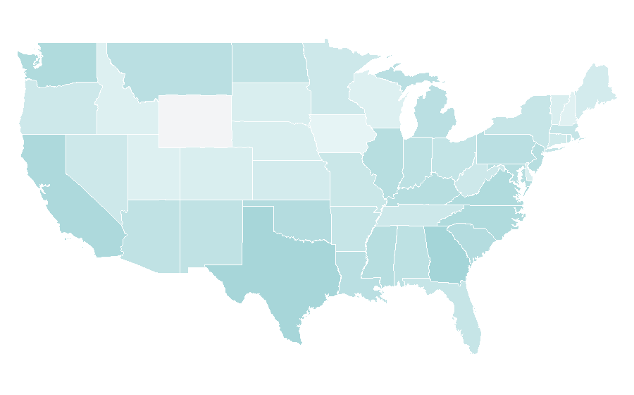 Affinity by region — Antarctica, United States