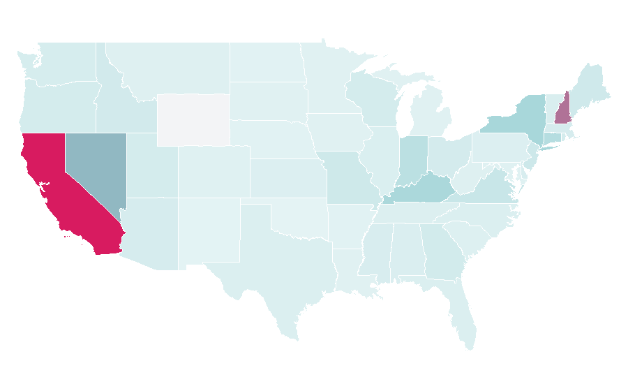 Affinity by region — Anthem Blue Cross, United States