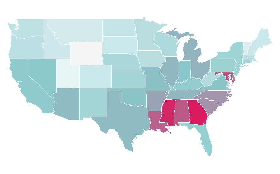Affinity by region — Anthony Anderson, United States
