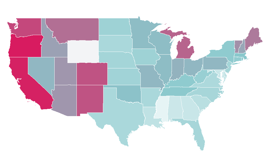 Affinity by region — Anthony Kiedis, United States