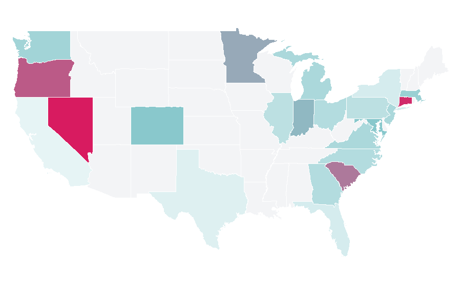 Affinity by region — Antioquia Department, United States