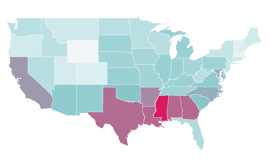 Affinity by region — Anxious, United States