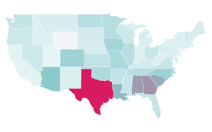 Affinity by region — apartment finder, United States