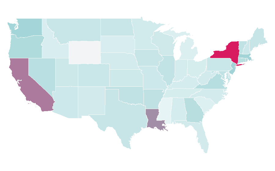 Affinity by region — APC (magazine), United States