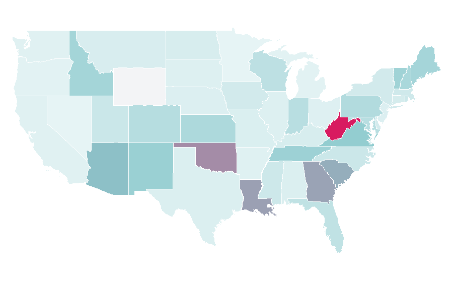 Affinity by region — Appalachian Trail Conservancy, United States