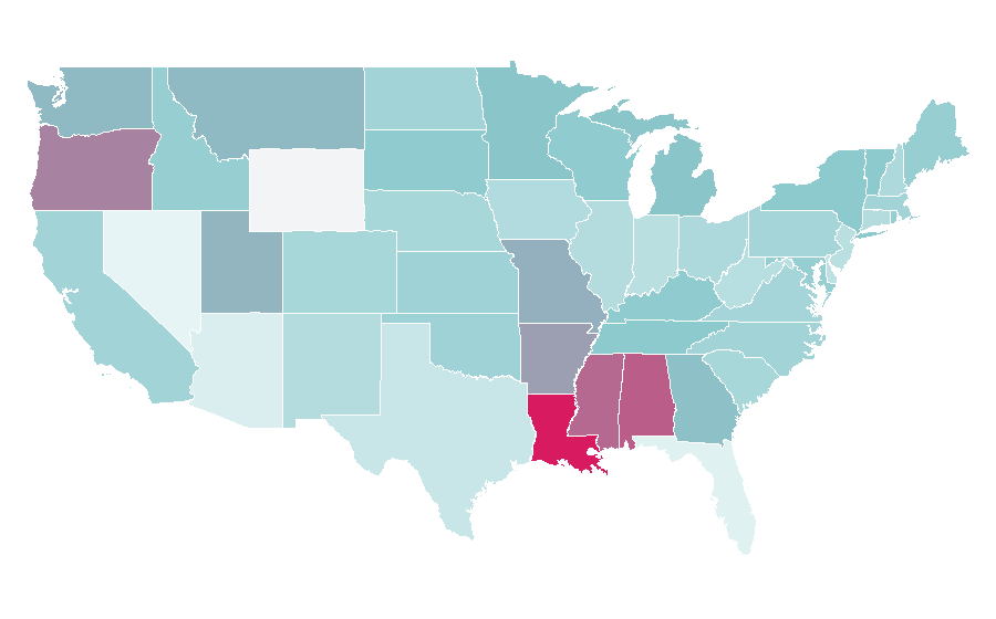 Affinity by region — Appliqué, United States