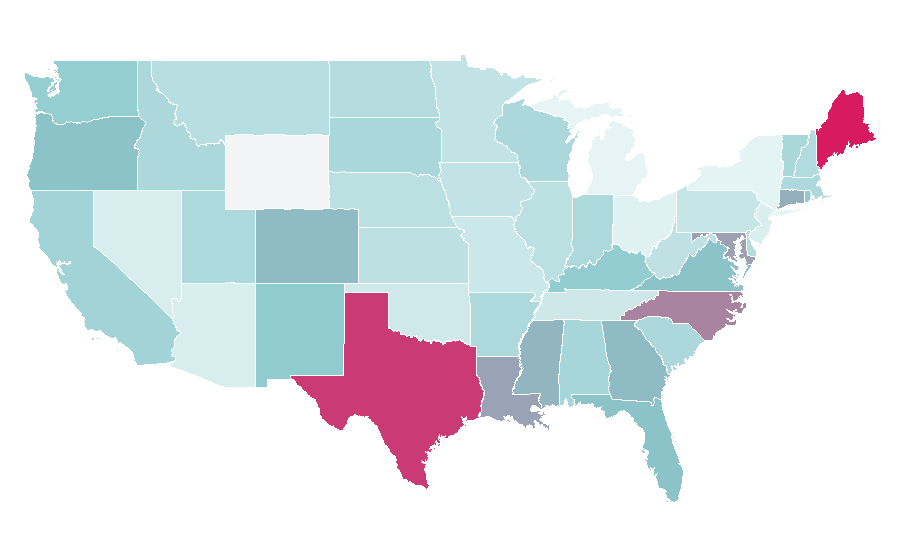 Affinity by region — Aquaculture, United States