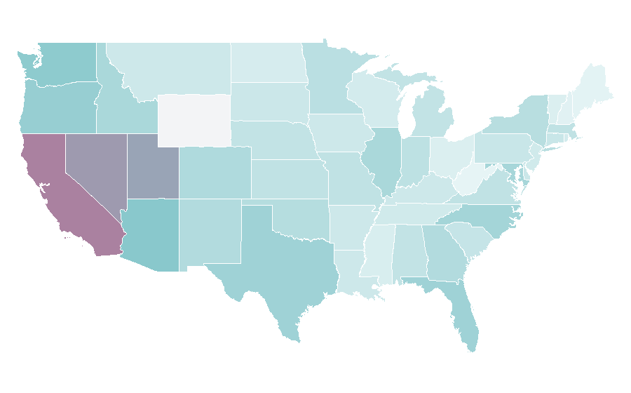 Affinity by region — Aquafina, United States