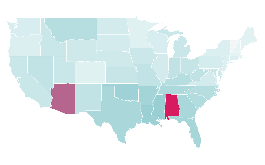Affinity by region — Aquaman, United States
