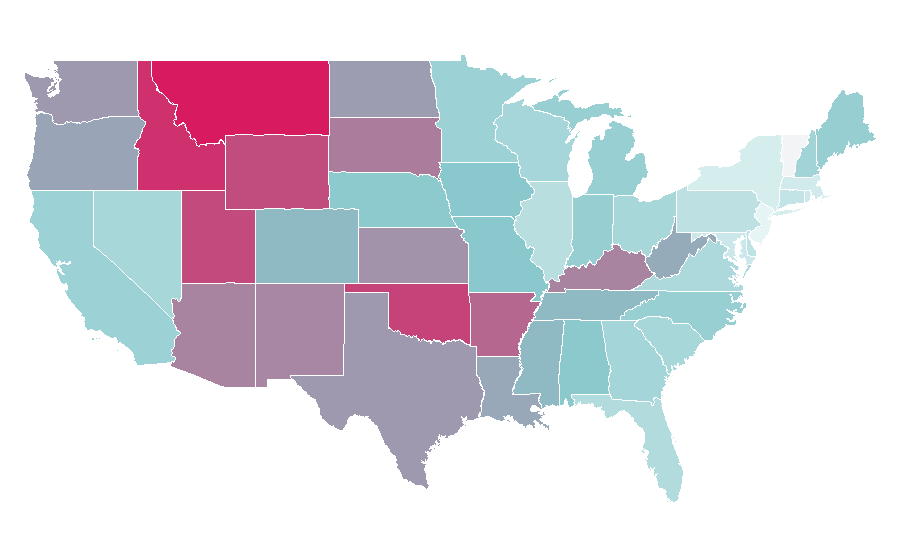 Affinity by region — Arabian horse, United States