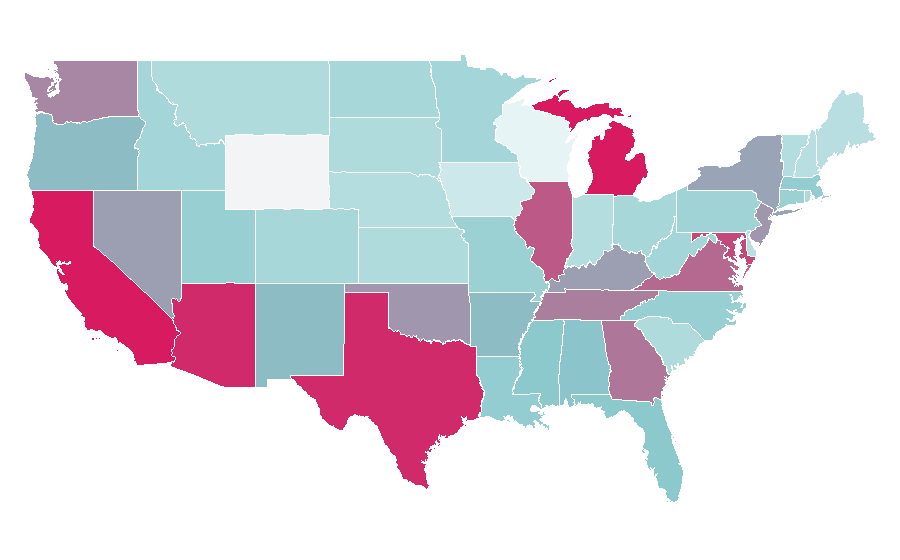 Affinity by region — Aramaic language, United States