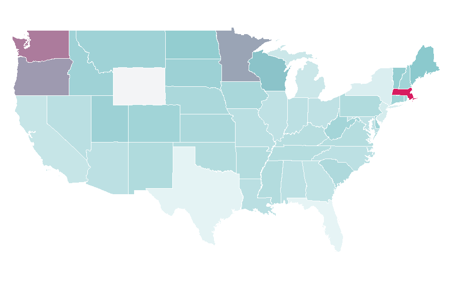Affinity by region — Arboriculture, United States